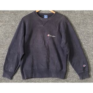 Vintage Champion Crewneck Sweatshirt Faded Navy Blue Made in USA Medium‎